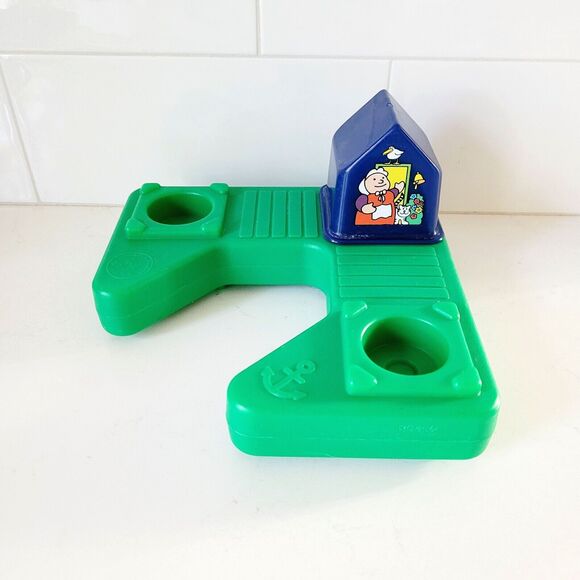 Vintage Johnson & Johnson Harbor Village Dock Blue House Floating Bath Toy 1981 - Picture 1 of 11